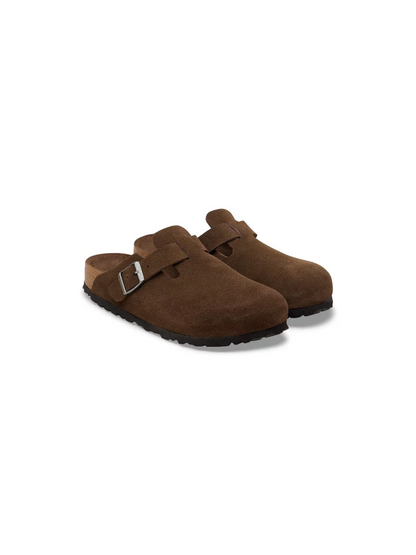 BIRKENSTOCK BOSTON SOFT FOOTBED SUEDE LEATHER MENS CARAFE