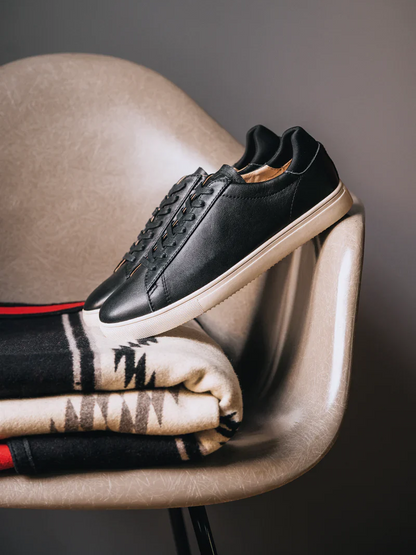 CLAE BRADLEY ESSENTIALS BLACK MILLED LEATHER