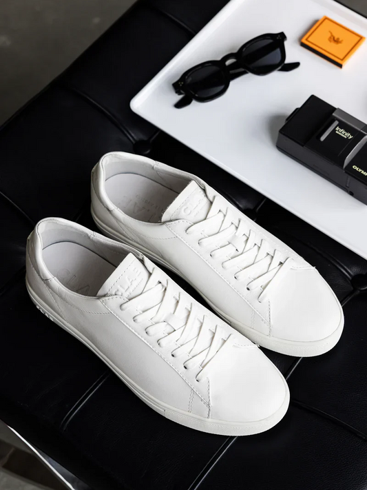 CLAE BRADLEY ESSENTIALS TRIPE WHITE LEATHER 