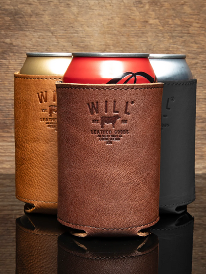 WILL LEATHER BOTTLE & CAN HOLDER CHOCOLATE