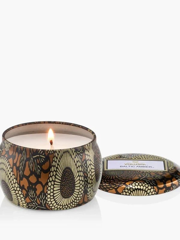 BALTIC AMBER MINI TIN CANDLE