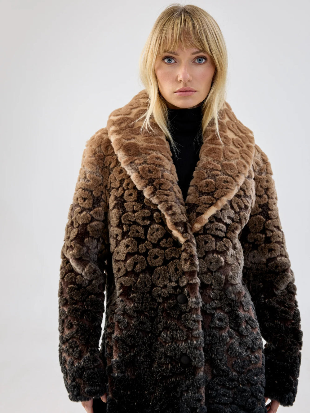 UNREAL FUR BOHO COAT OMBRE LEOPARD