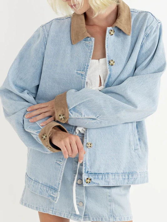 RHYTHM JESSIE JACKET WASHED BLUE 