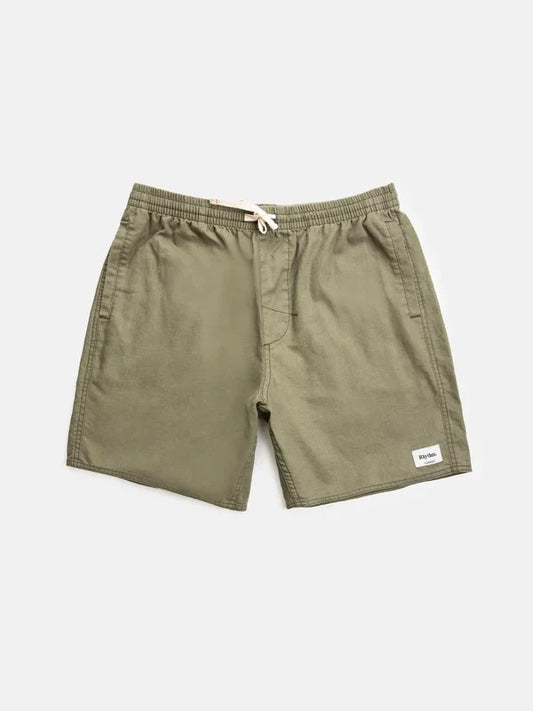RHYTHM CLASSIC LINEN JAM SHORT OLIVE