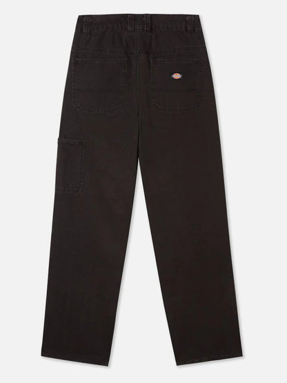 DICKIES WOMENS DUCK CANVAS PANT STONEWASHED BLACK