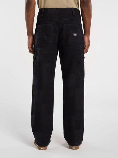 DICKIES JACQUARD CARPENTER PANTS RINSED