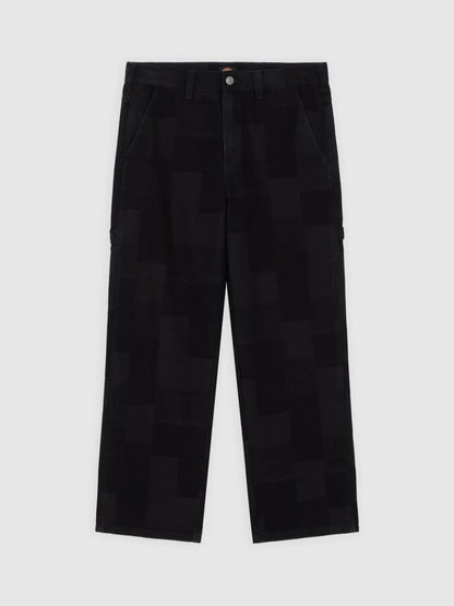 DICKIES JACQUARD CARPENTER PANTS RINSED