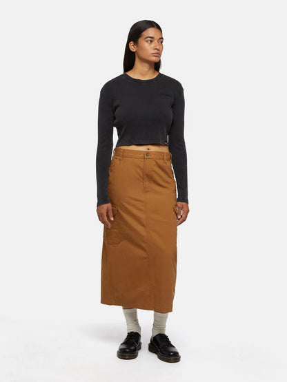 DICKIES DUCK CANVAS SKIRT BROWN