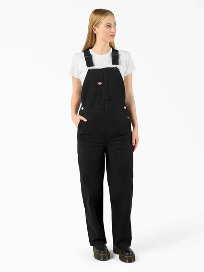 DICKIES CANVAS BIB OVERALLS BLACK 