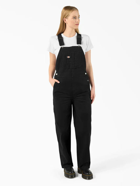DICKIES CANVAS BIB OVERALLS BLACK 