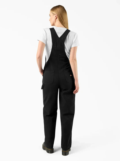 DICKIES CANVAS BIB OVERALLS BLACK 