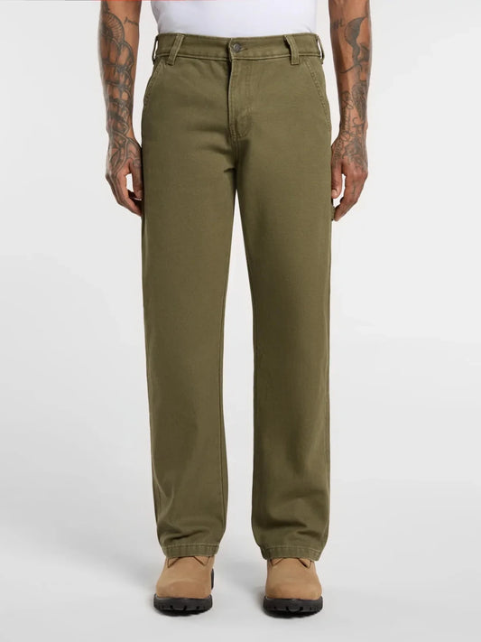 DICKIES CANVAS CARPENTER PANT MILITARY GREEN 