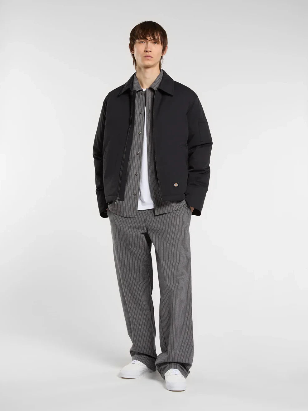 DICKIES LIMA PINSTRIPE PANT CHARCOAL