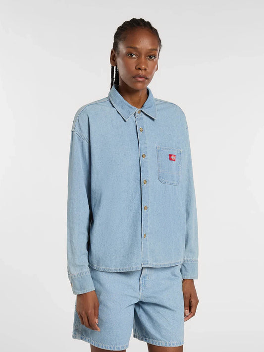 DICKIES LIGHTWEIGHT DENIM SHIRT DENIM VINTAGE WASH 