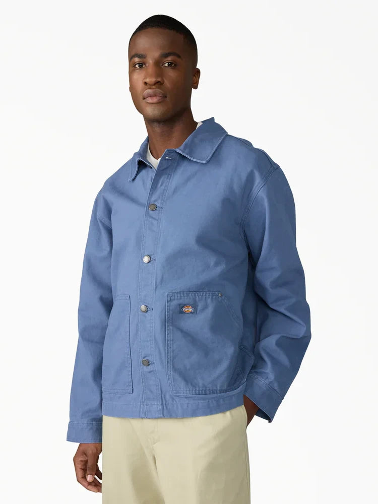 DICKIES UNLINED CANVAS BARN JACKET RETRO INDIGO 
