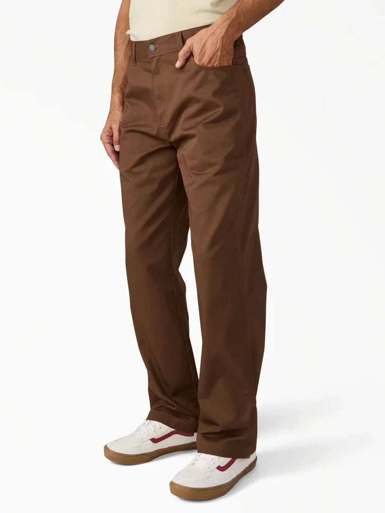 DICKIES UNION LOOSE STRAIGHT TWILL PANT TIMBER BROWN 