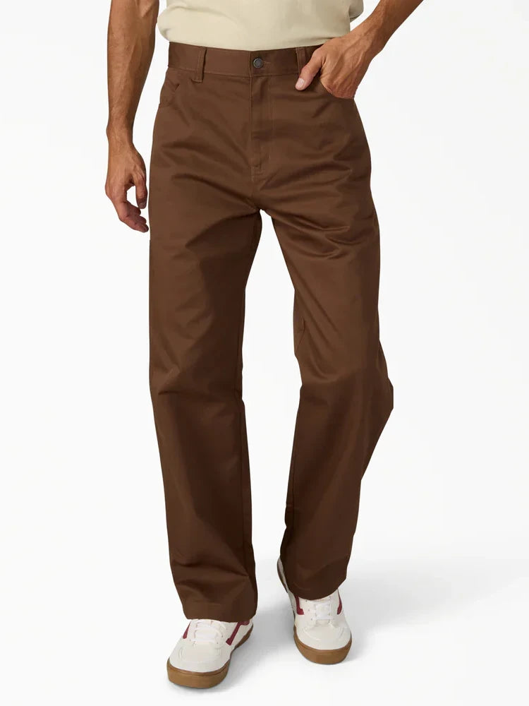 DICKIES UNION LOOSE STRAIGHT TWILL PANT TIMBER BROWN 