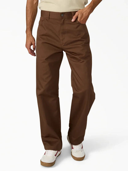 DICKIES UNION LOOSE STRAIGHT TWILL PANT TIMBER BROWN 