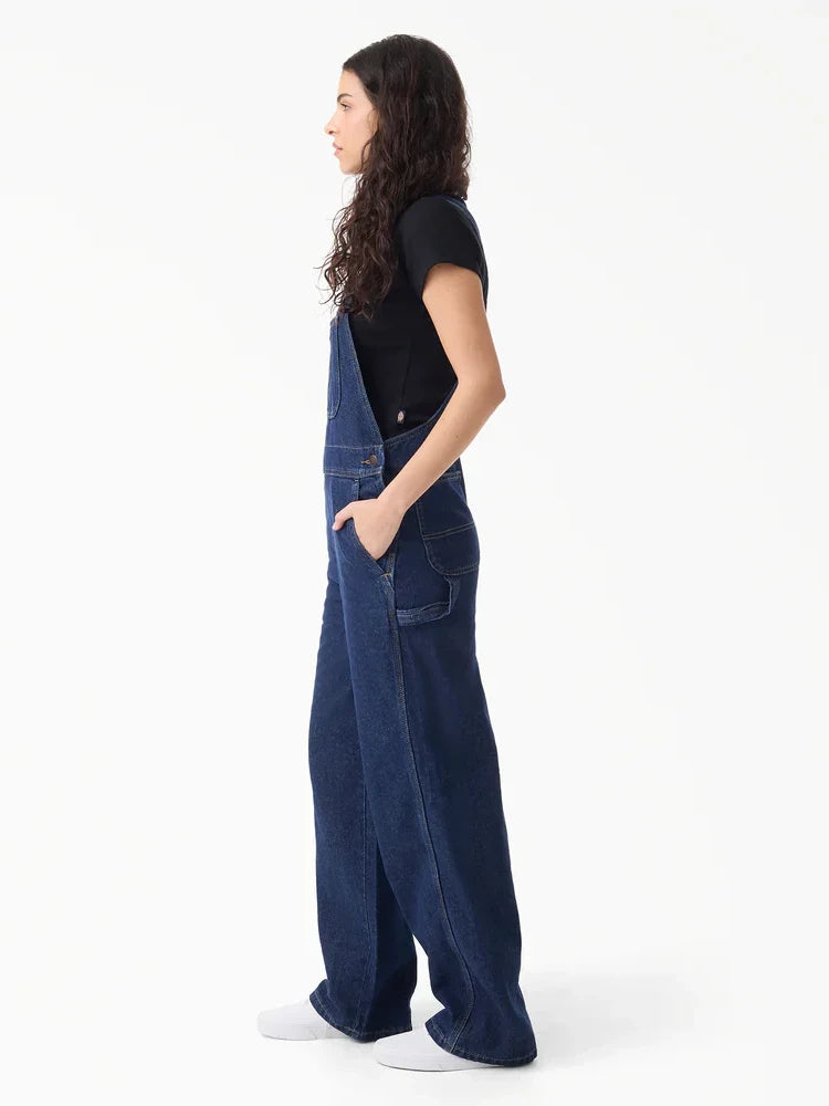 DICKIES LOOSE DENIM BIB DARK INDIGO 