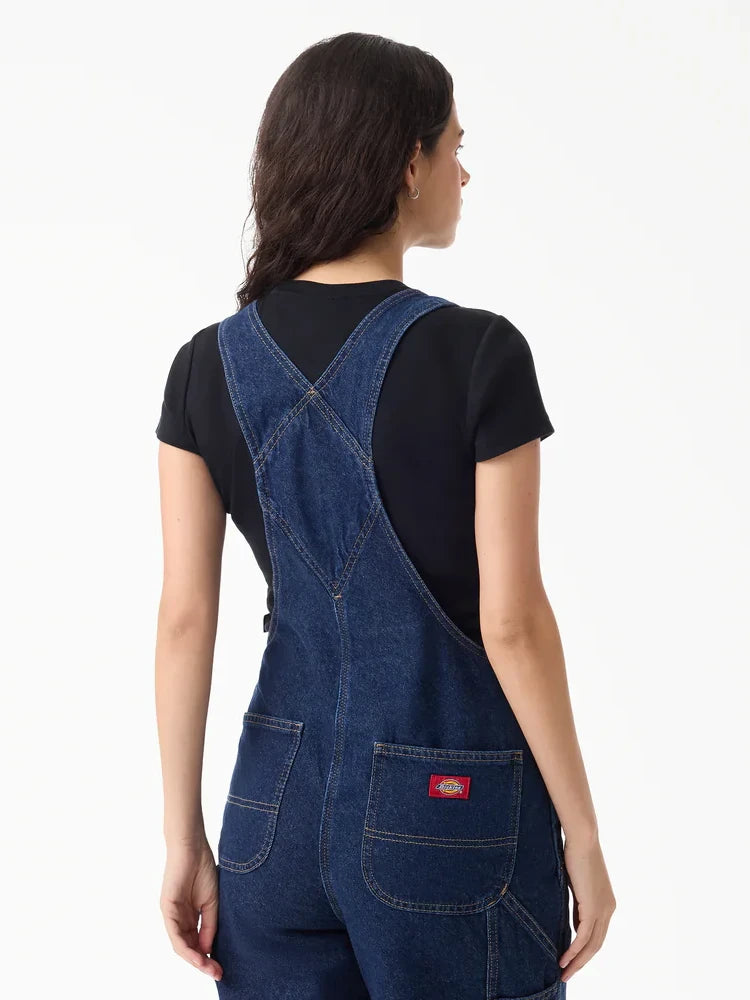 DICKIES LOOSE DENIM BIB DARK INDIGO 