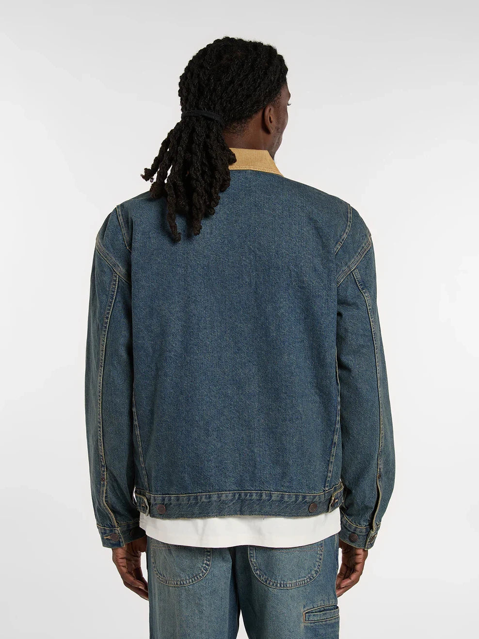 DICKIES DENIM PAINTER JACKET KHAKI TINTED BLUE