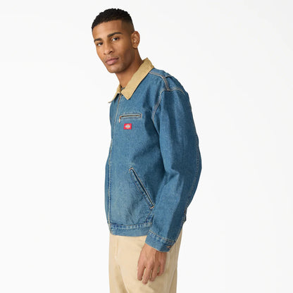 DICKIES DENIM PAINTER JACKET KHAKI TINTED BLUE