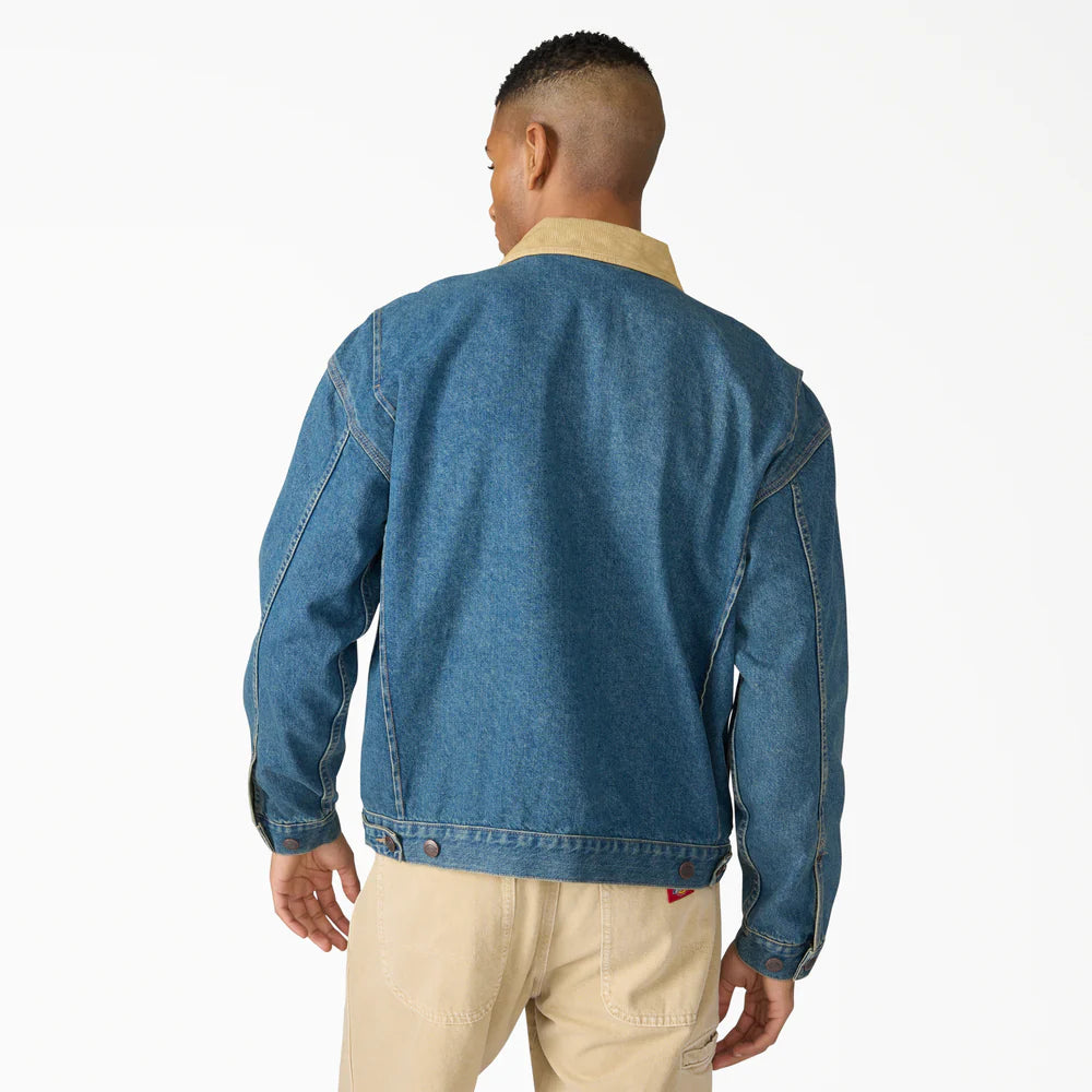 DICKIES DENIM PAINTER JACKET KHAKI TINTED BLUE