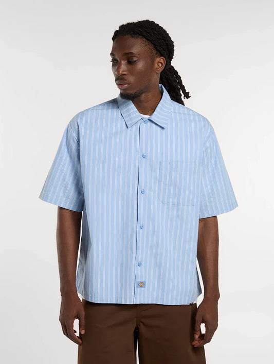 DICKIES VENEDOCIA STRIPE SHORT SLEEVE SHIRT ENDLESS SKY