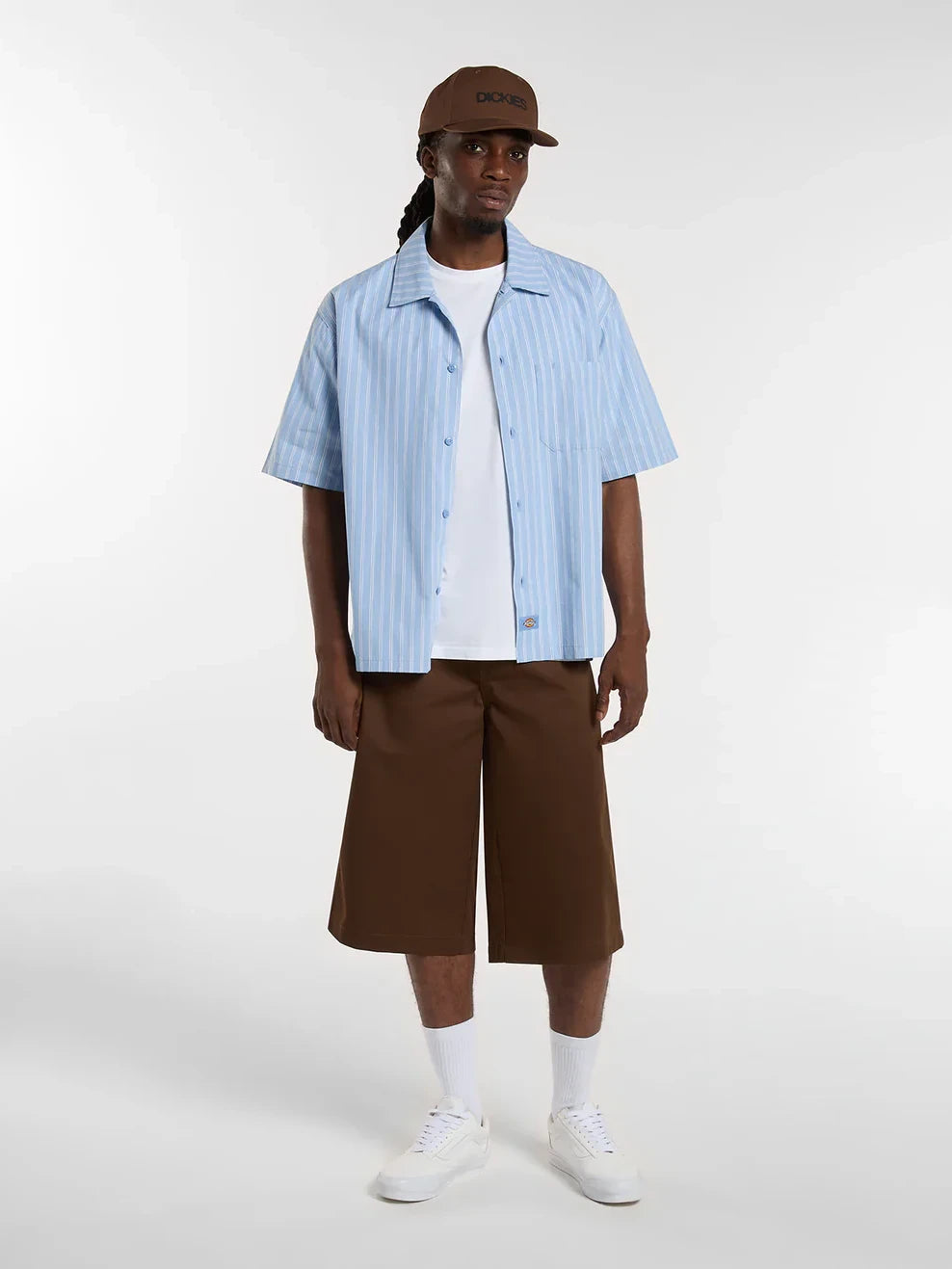 DICKIES VENEDOCIA STRIPE SHORT SLEEVE SHIRT ENDLESS SKY