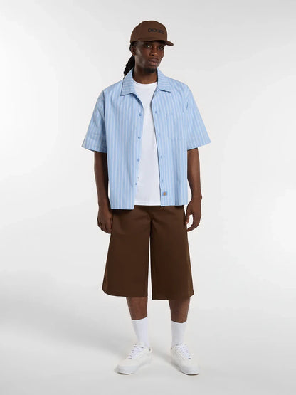 DICKIES VENEDOCIA STRIPE SHORT SLEEVE SHIRT ENDLESS SKY