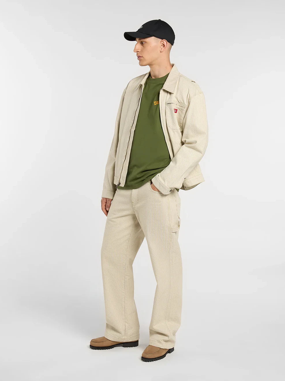 DICKIES HICKORY LOOSE STRAIGHT CARPENTER PANT EUCALYPTUS 
