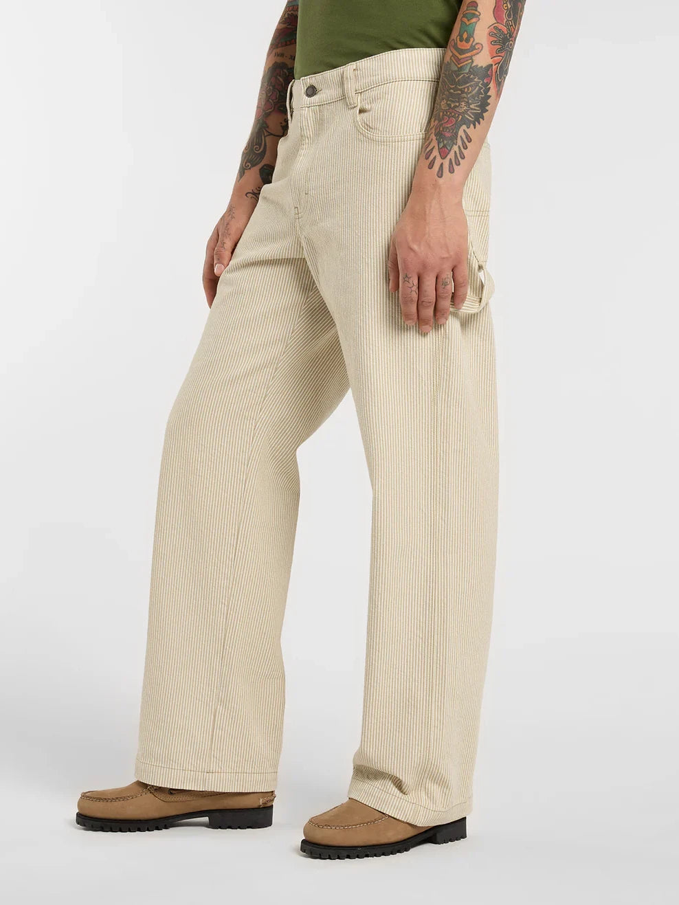 DICKIES HICKORY LOOSE STRAIGHT CARPENTER PANT EUCALYPTUS 