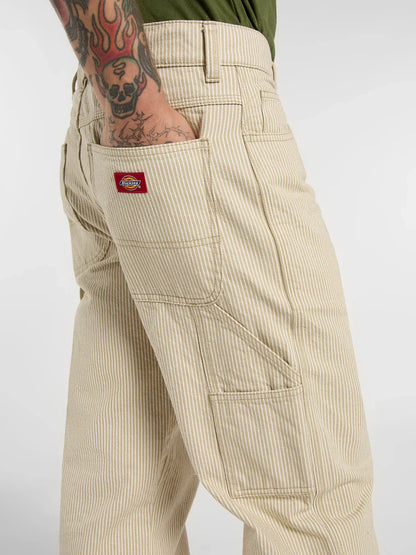 DICKIES HICKORY LOOSE STRAIGHT CARPENTER PANT EUCALYPTUS 