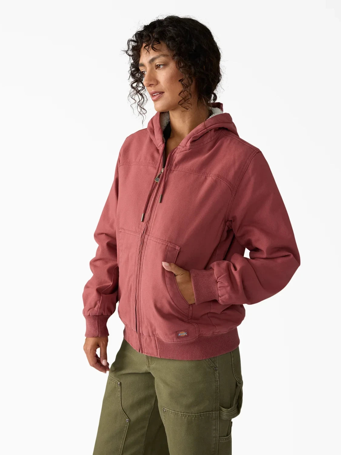 DICKIES SHERPA DUCK BOMBER JACKET APPLE BUTTER