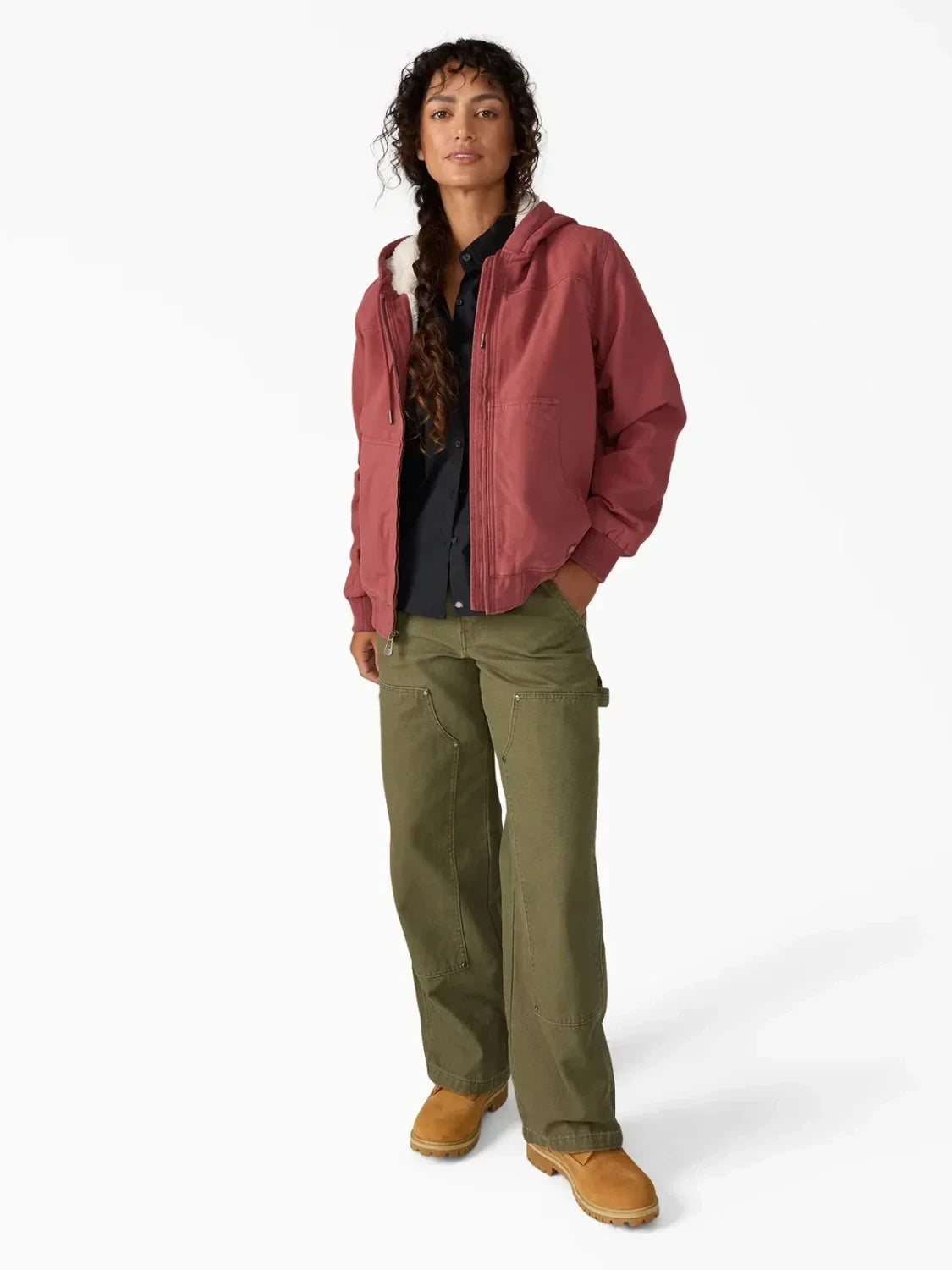DICKIES SHERPA DUCK BOMBER JACKET APPLE BUTTER