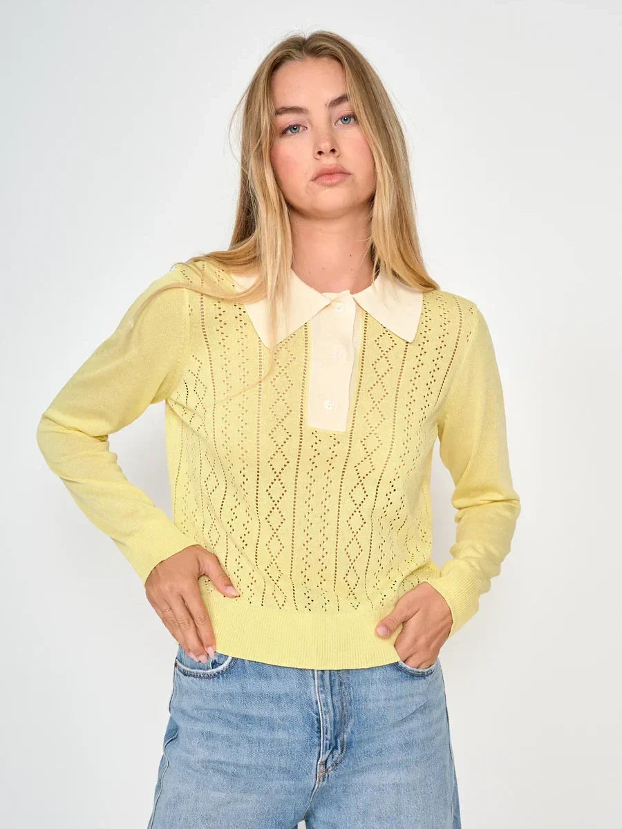 dRA VERONA TOP BUTTER YELLOW