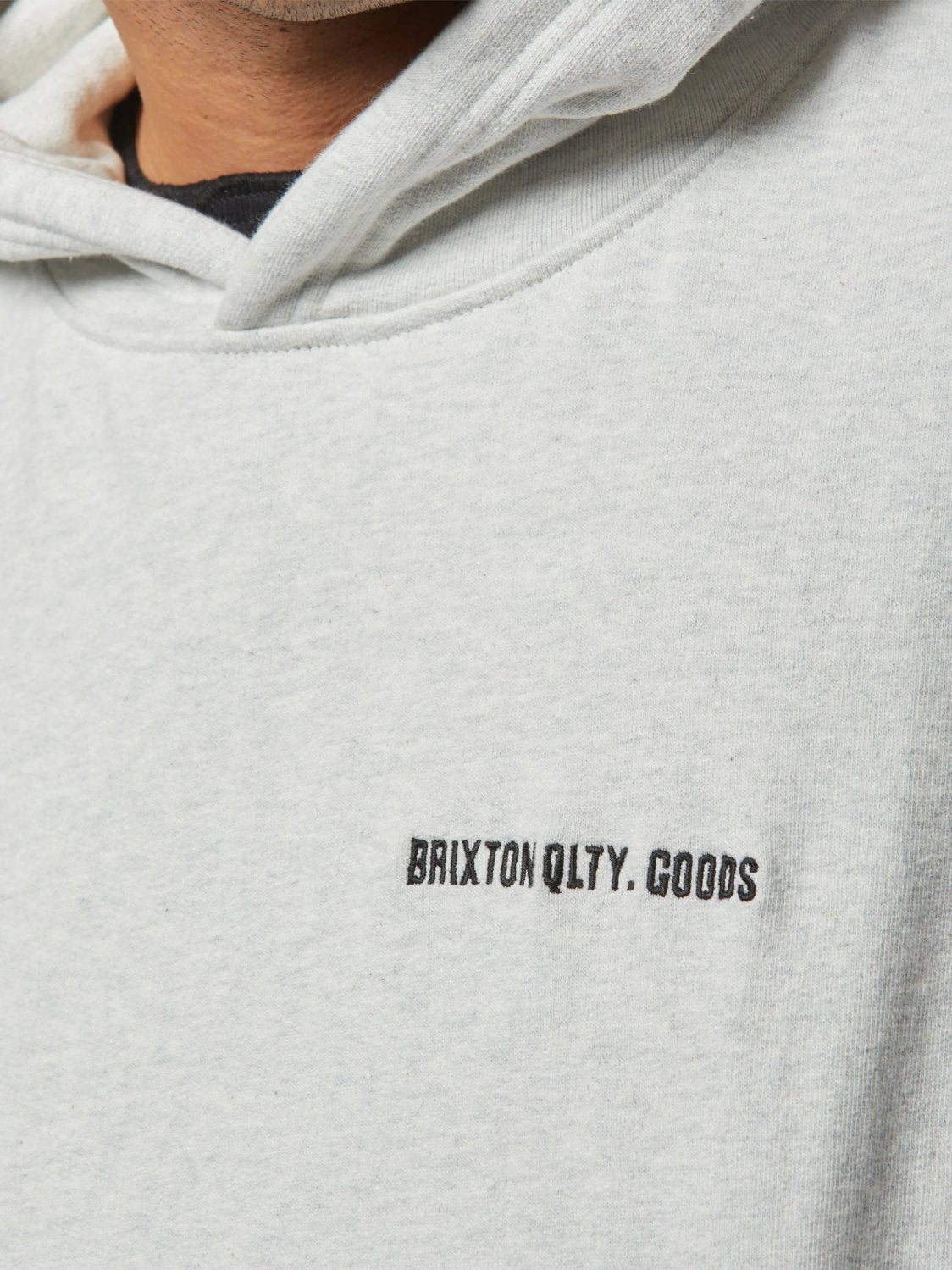 BRIXTON EMBROIDERED HW HOOD HEATHER GREY