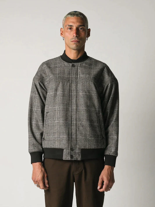FORMER VT CHECK BOMBER JACKET GREY CHECK