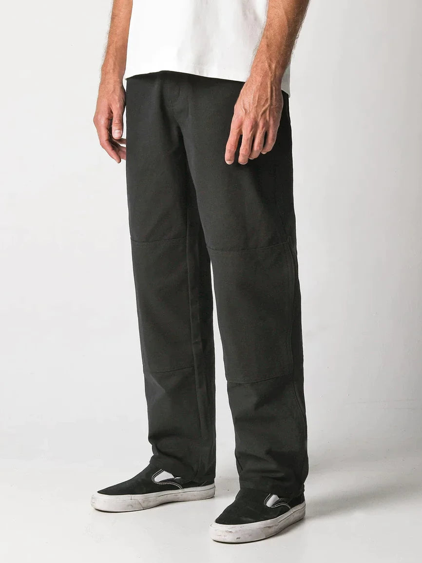 FORMER DISTEND DOUBLE KNEE PANT BLACK