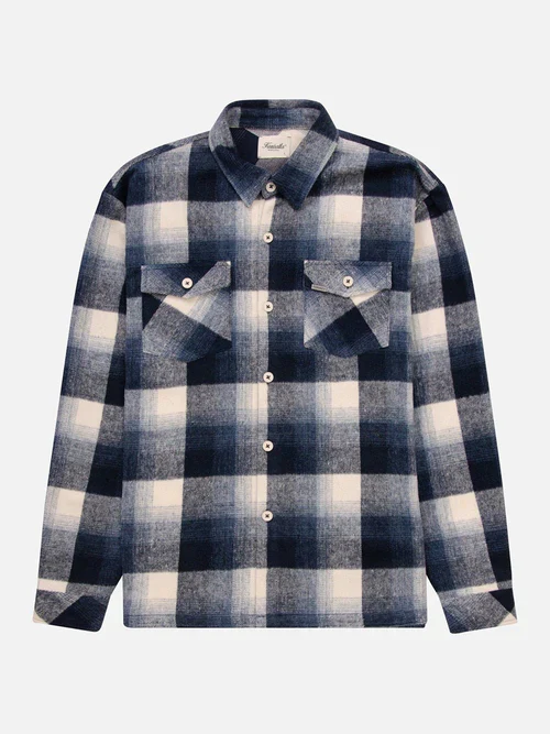 KUWALLA FLANNEL OVERSHIRT BLUE