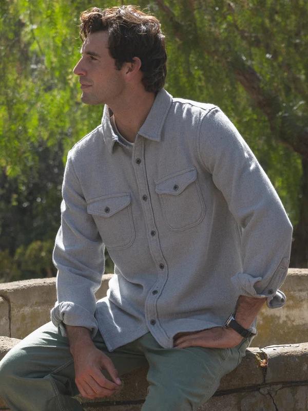 OUTERKNOWN BLANKET SHIRT HTHR GREY