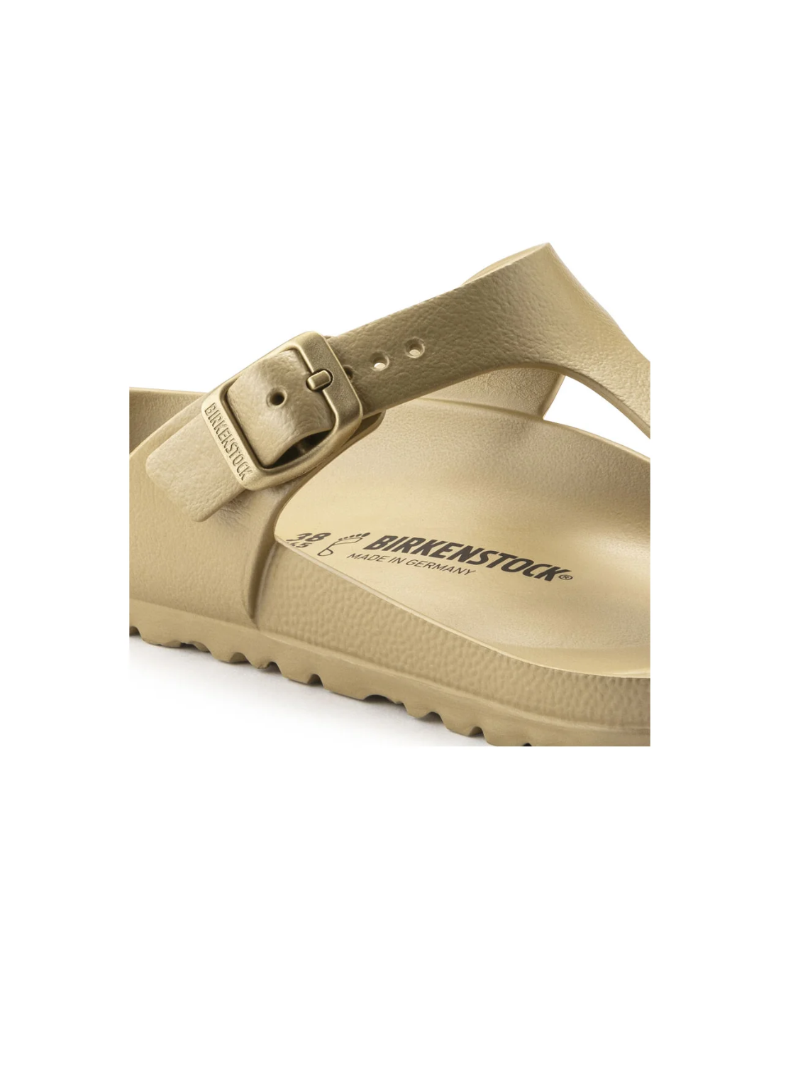 Gold gizeh best sale birkenstock