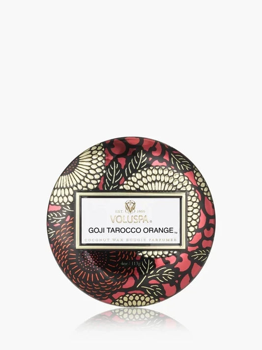 GOJI TAROCCO ORANGE MINI TIN CANDLE