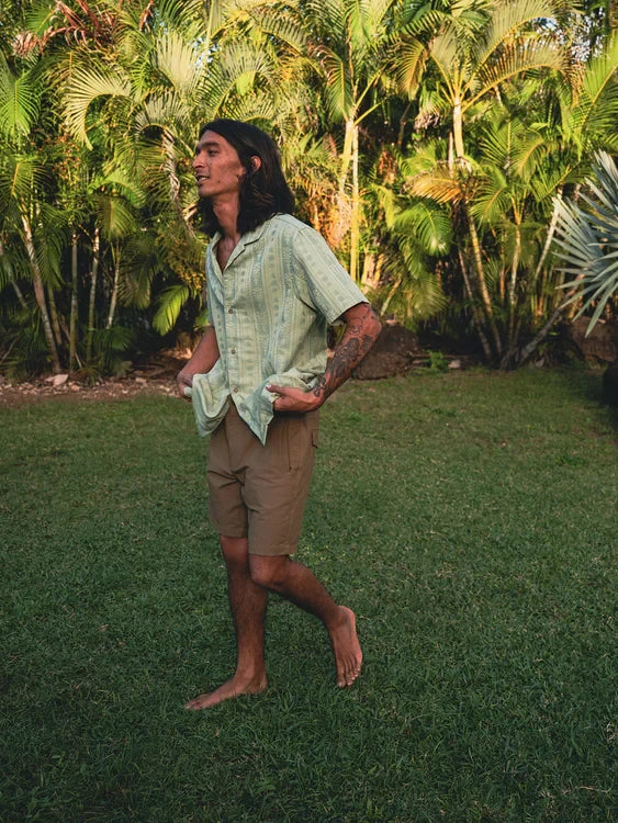ROARK GONZO SHORT SLEEVE SHIRT DUSTY GREEN 