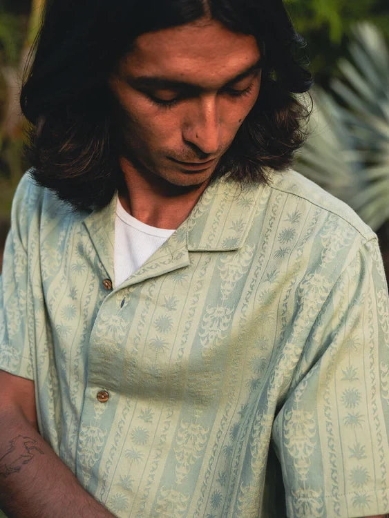 ROARK GONZO SHORT SLEEVE SHIRT DUSTY GREEN 