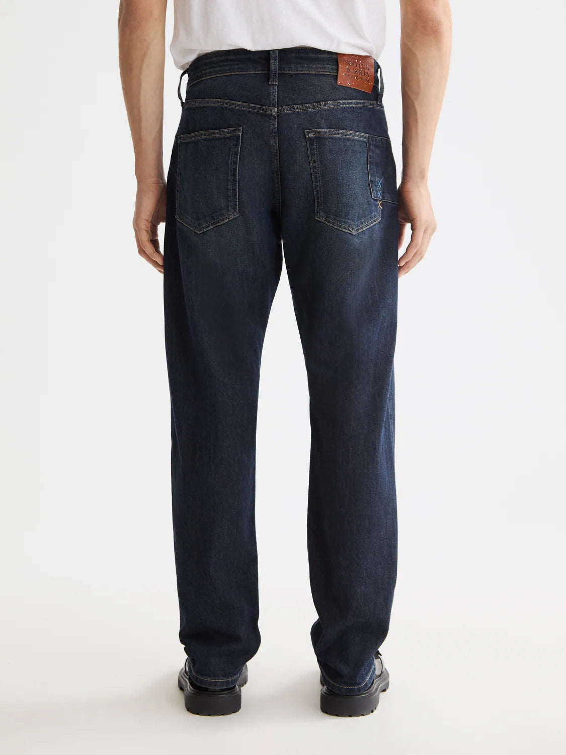 S&S THE ZEE STRAIGHT JEANS PAINT IT BLAUW 