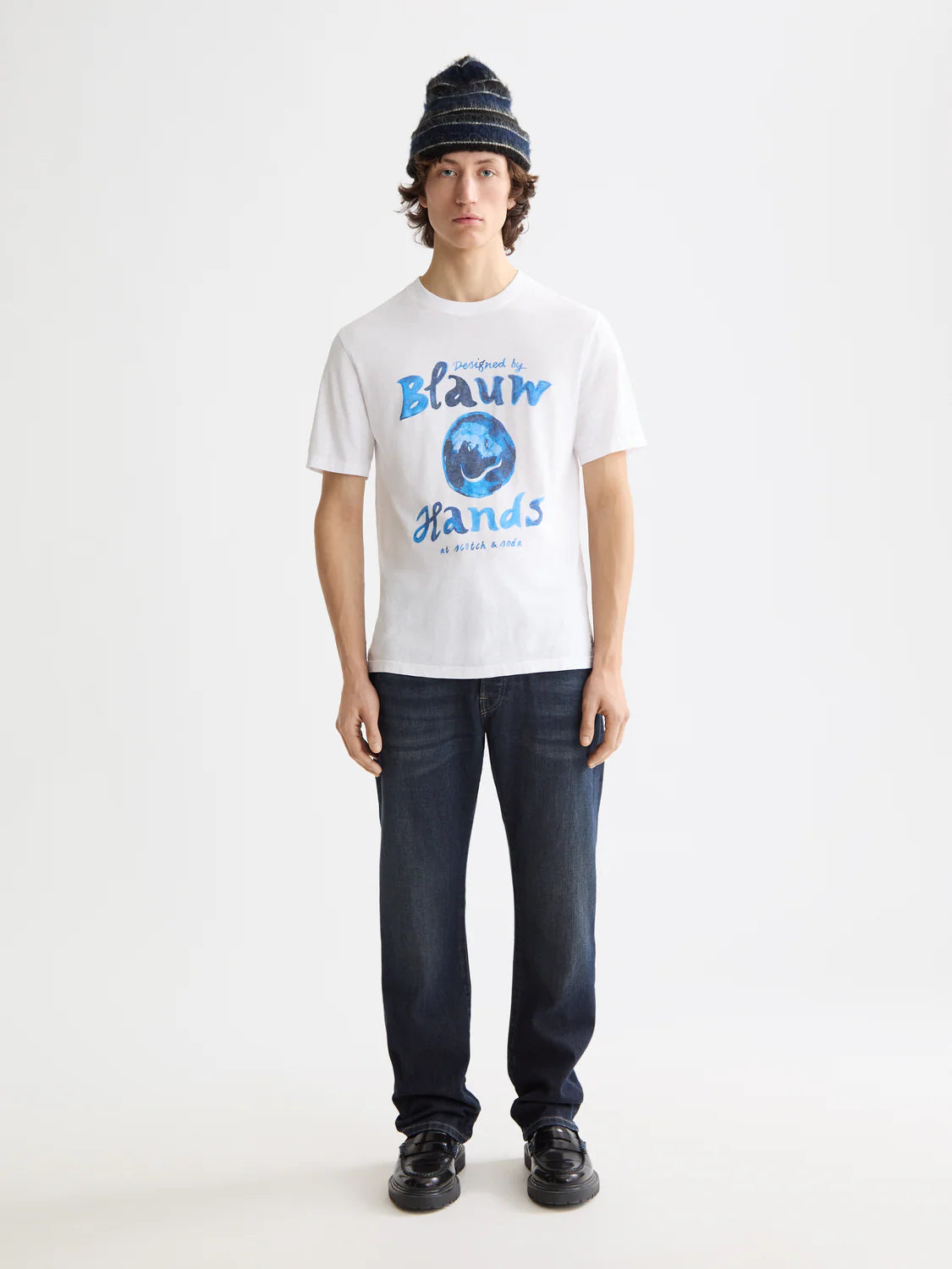 S&S THE ZEE STRAIGHT JEANS PAINT IT BLAUW 