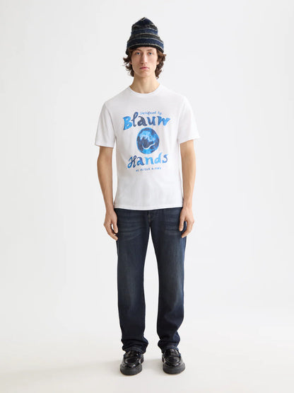 S&S THE ZEE STRAIGHT JEANS PAINT IT BLAUW 