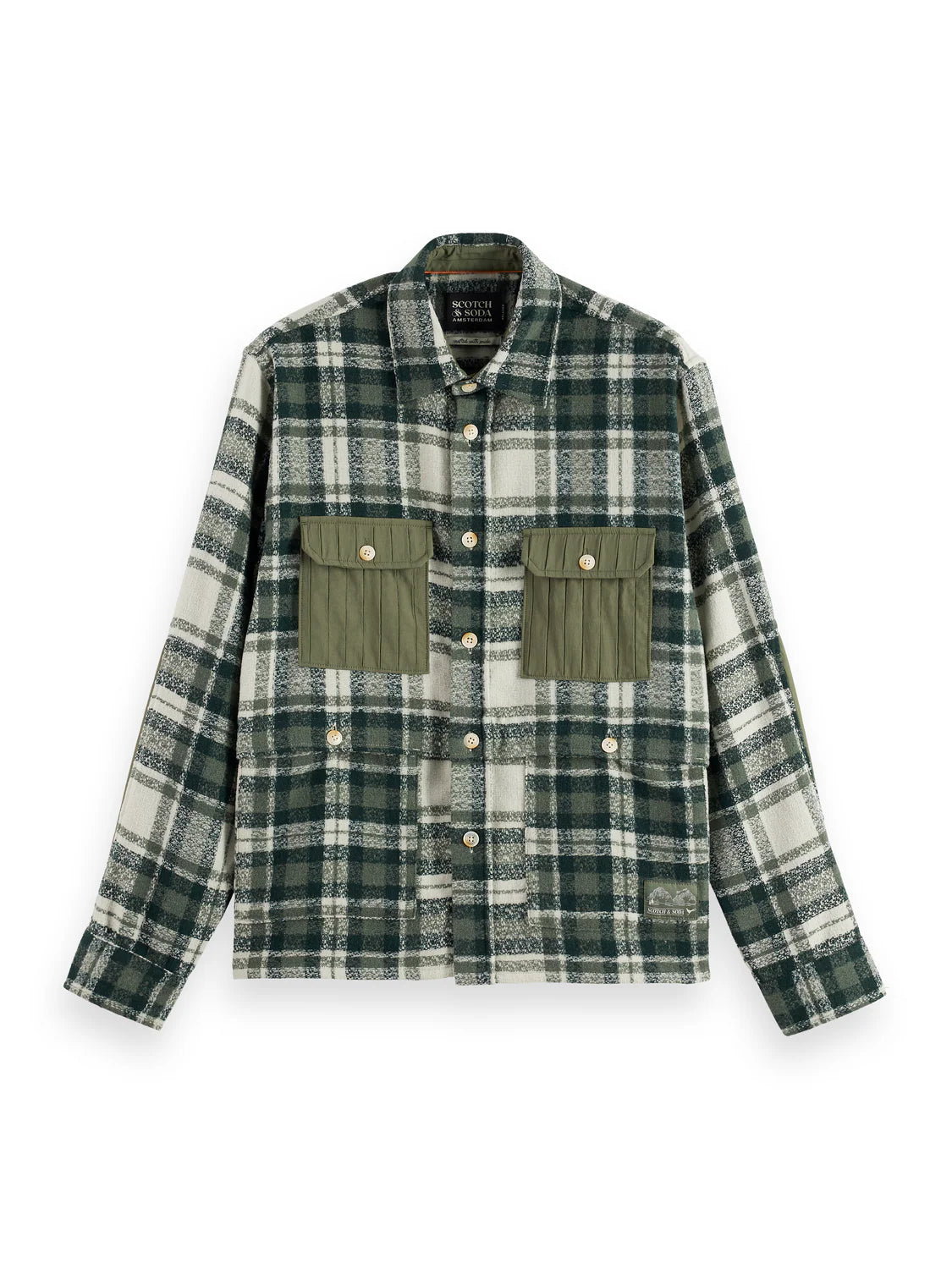 S&S PATCHWORK RELAXED SHIRT THYME CHECK 