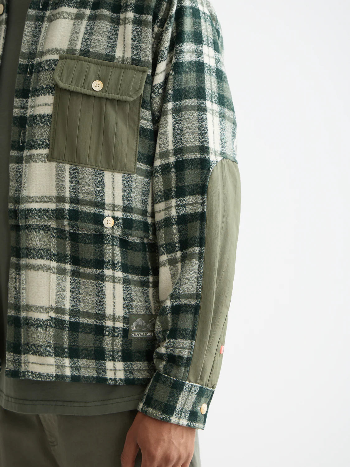 S&S PATCHWORK RELAXED SHIRT THYME CHECK 